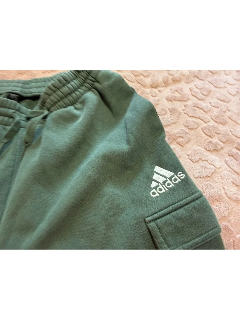 Adidas Mens Green Cargo Sweatpants! Medium 34x30